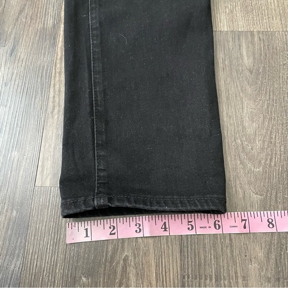 Old Navy Black Distressed Power Slim Straight Mid Rise Jeans - Picture 13 of 13
